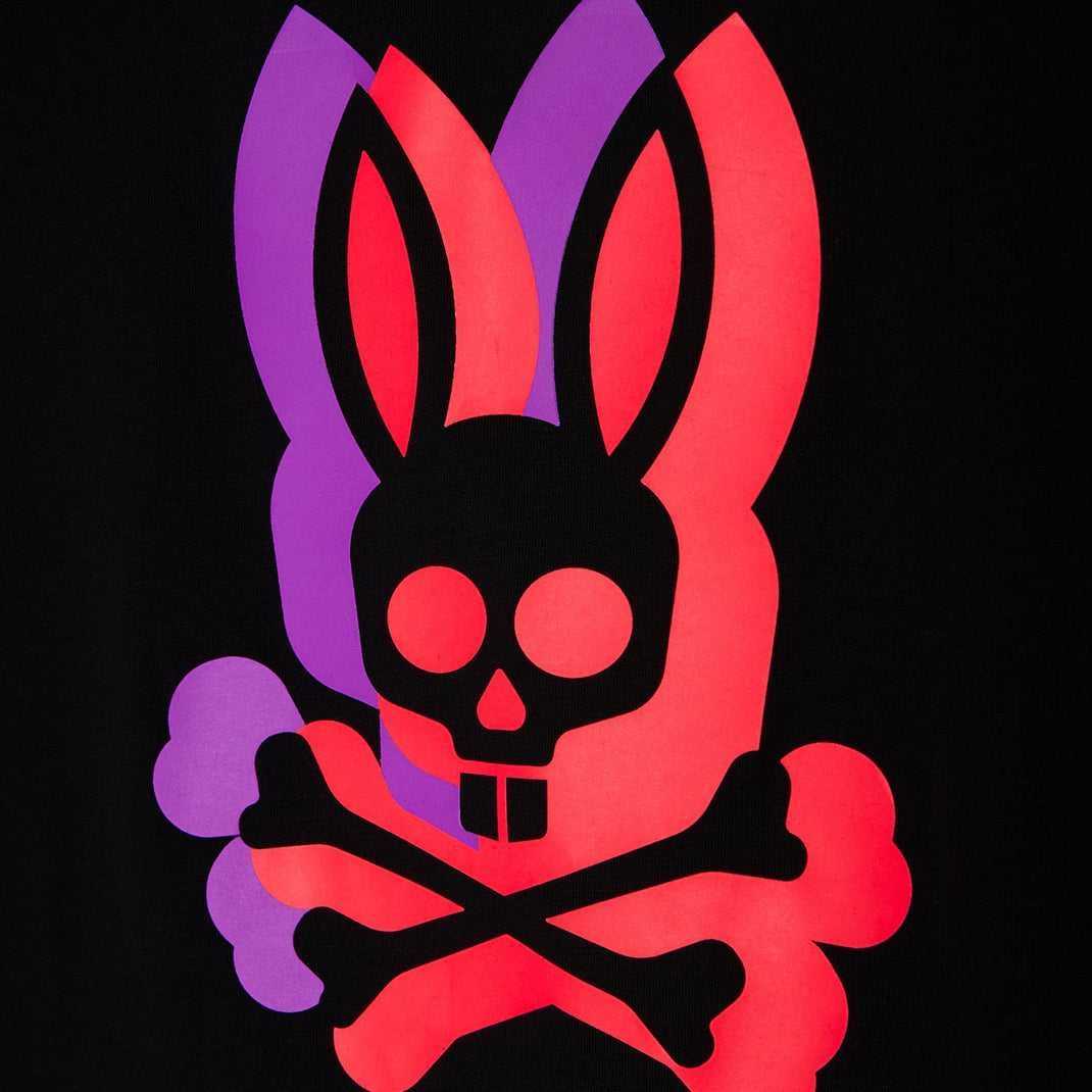 T Shirt Graphique Psycho Bunny Groves Graphic Tee Noir Homme | DRI-62216366